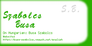 szabolcs busa business card